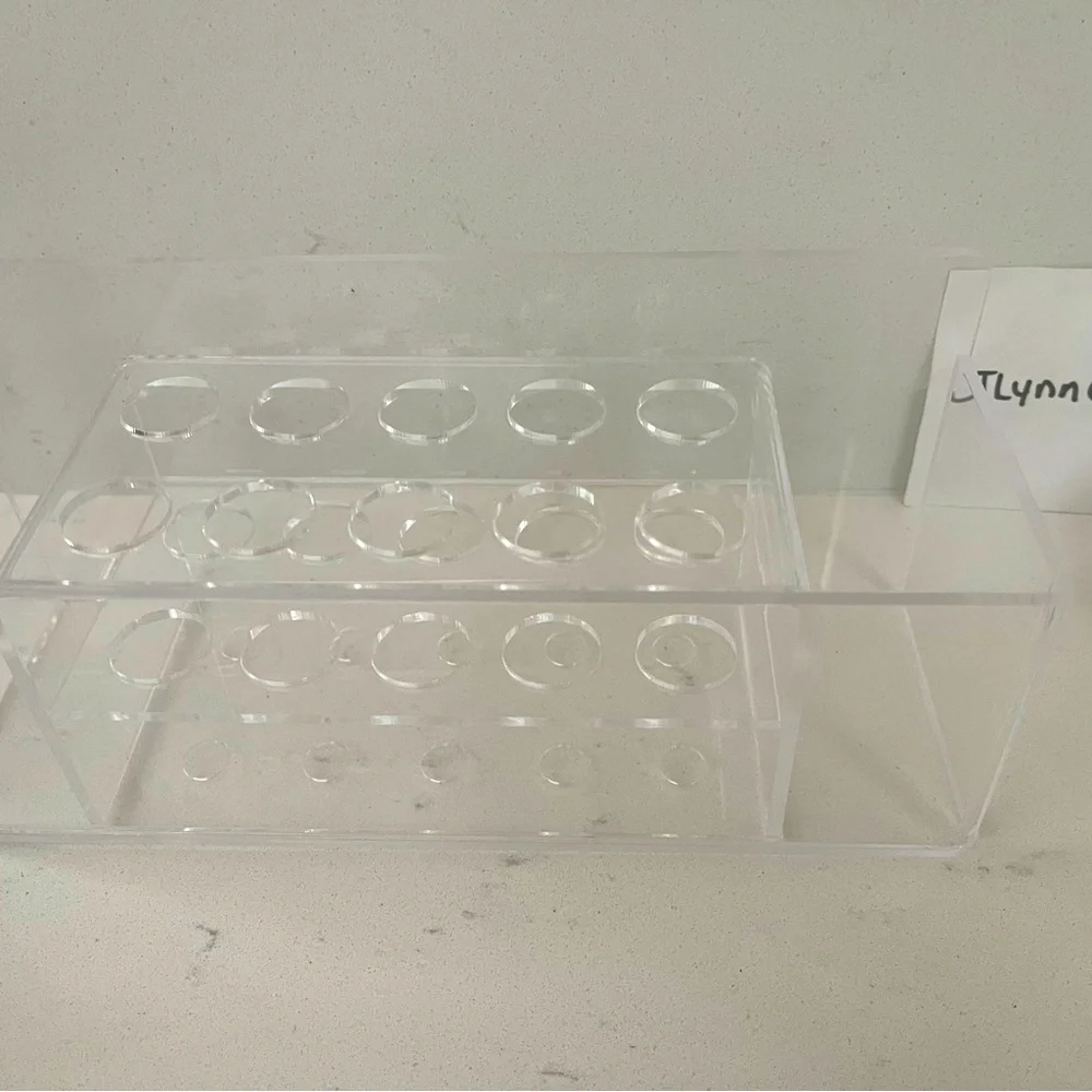 New Clear Makeup Brush Holder, Acrylic Cosmetic Brushes Storage with slots new